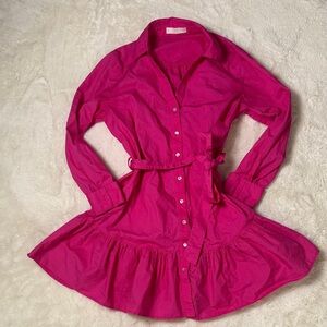Mango Fuchsia Shirt Dress